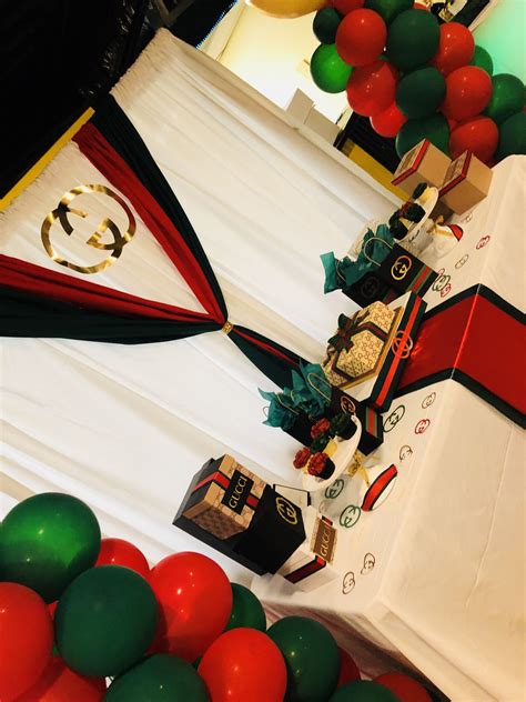 Gucci theme party decorations